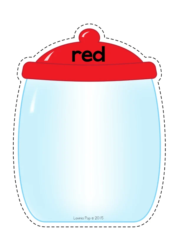 Color Sorting Jars Printable Activity