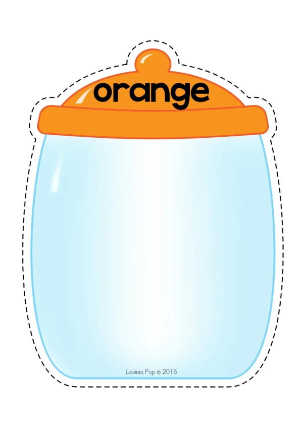 Color Sorting Jars Printable Activity