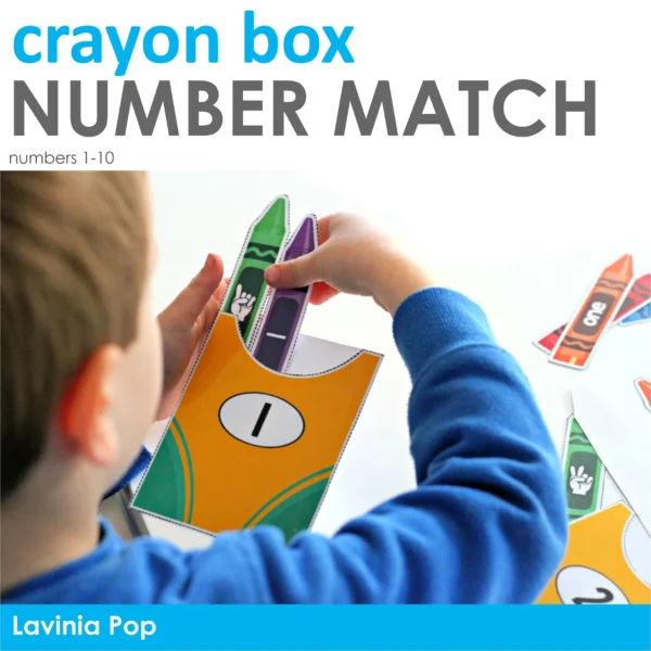 Number Match Crayon Box 1-10 | Printable Activity for Preschool and Kindergarten