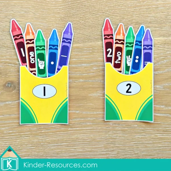 Number Match Crayon Box 1-10 | Printable Activity for Preschool and Kindergarten