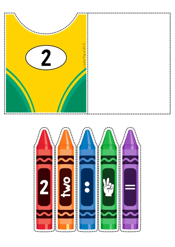 Number Match Crayon Box 1-10 | Printable Activity for Preschool and Kindergarten