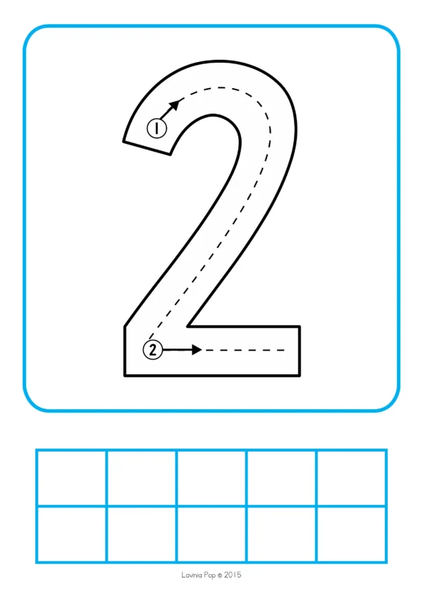 Number Tracing Cards with Ten Frames