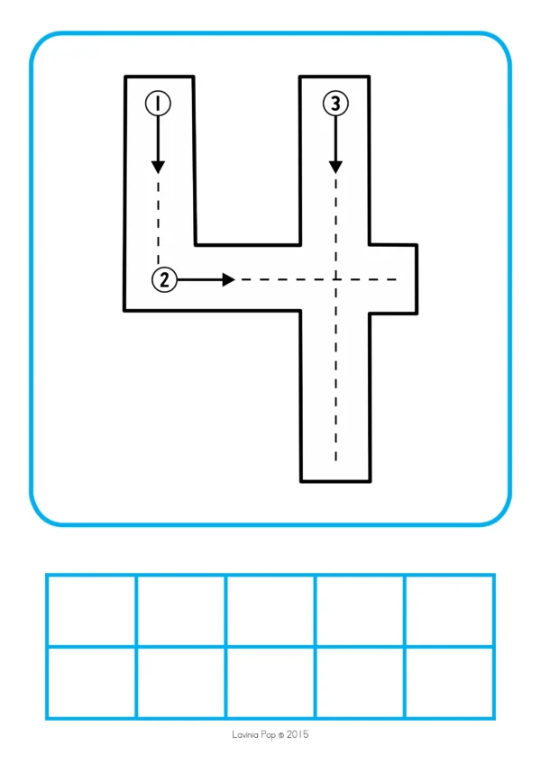 Number Tracing Cards with Ten Frames