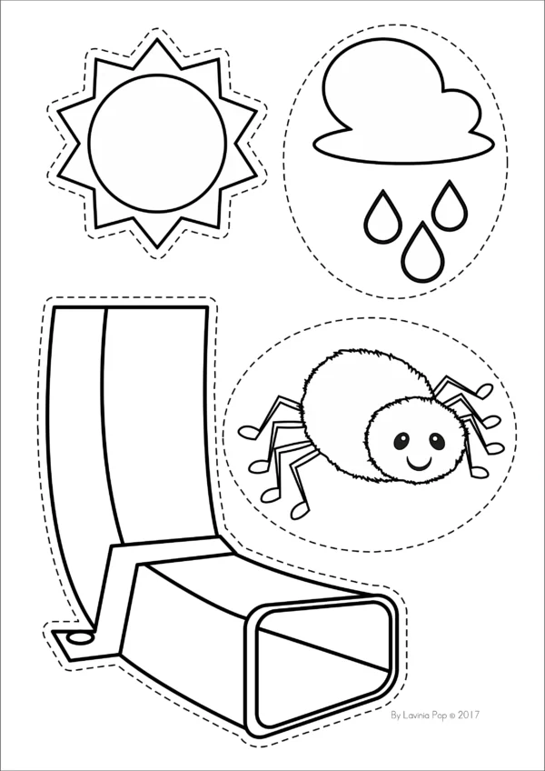 The Itsy Bitsy Spider / The Incy Wincy Spider Nursery Rhyme Worksheets and Activities. Puppets for retelling