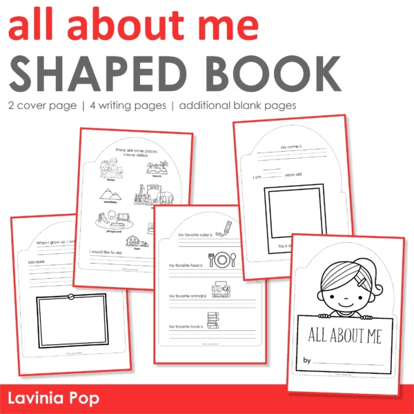 All About Me Shaped Writing Book