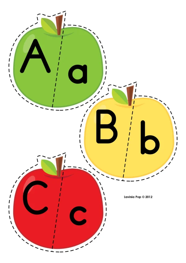 FREE Apples Letter Match | Back to School Center Activity