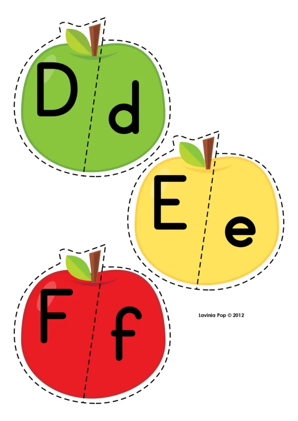 FREE Apples Letter Match | Back to School Center Activity