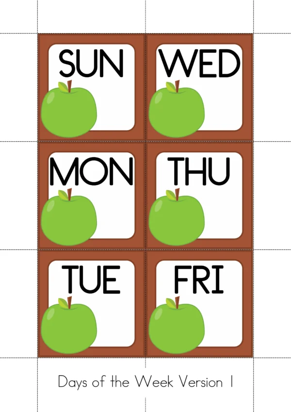 Calendar Cards for September | Pocket Chart and Magnetic Board