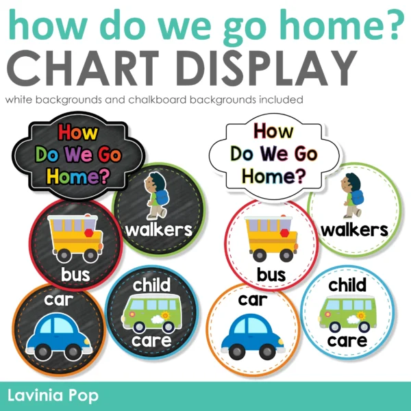 How Do We Go Home Clip Chart | Classroom Decor