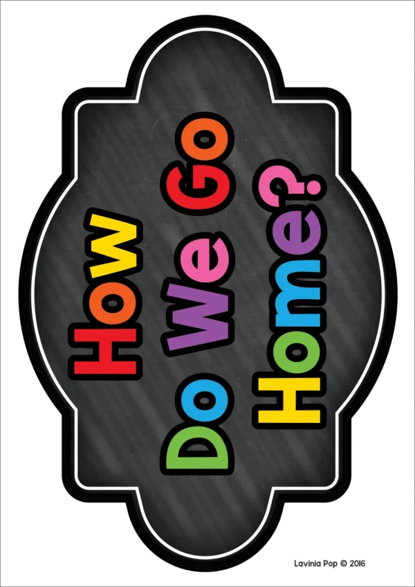 How Do We Go Home Clip Chart | Classroom Decor