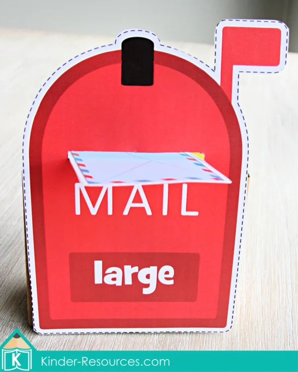 Community Helpers Printable Center Activities for Preschool. Sorting Letters By Size