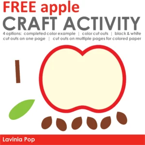 Apple Printable Craft Activity | Craftivity for Literacy, Math, Science