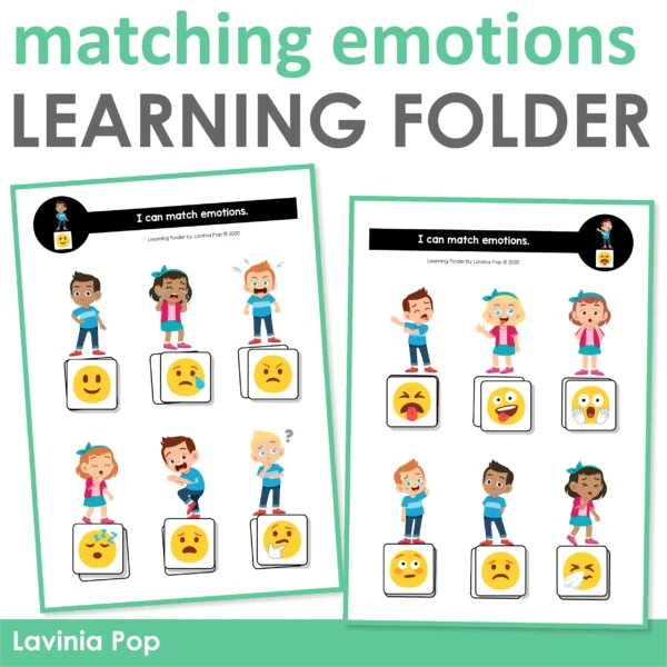 Learning Folder Toddler Binder Busy Book | Matching Emotions