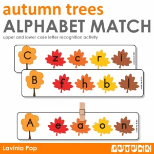 Alphabet Matching Upper and Lower Case Letters | Autumn Theme