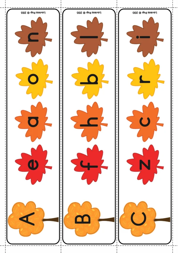 Alphabet Matching Upper and Lower Case Letters | Autumn Theme