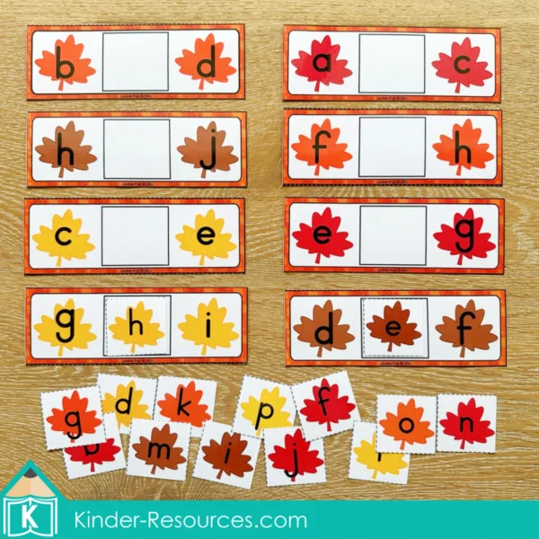 Missing Letters Activity | Autumn / Fall Leaves