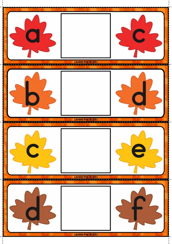 Missing Letters Activity | Autumn / Fall Leaves