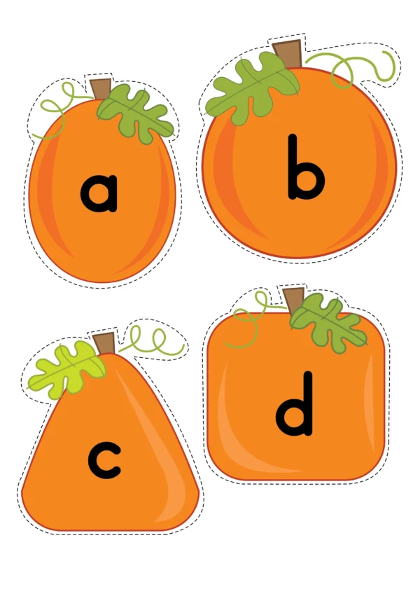 Pumpkin Sorting Letters and Words Printable Activity