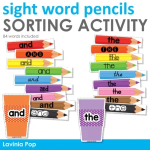 Sight Word Sorting Activity | Colored Pencils