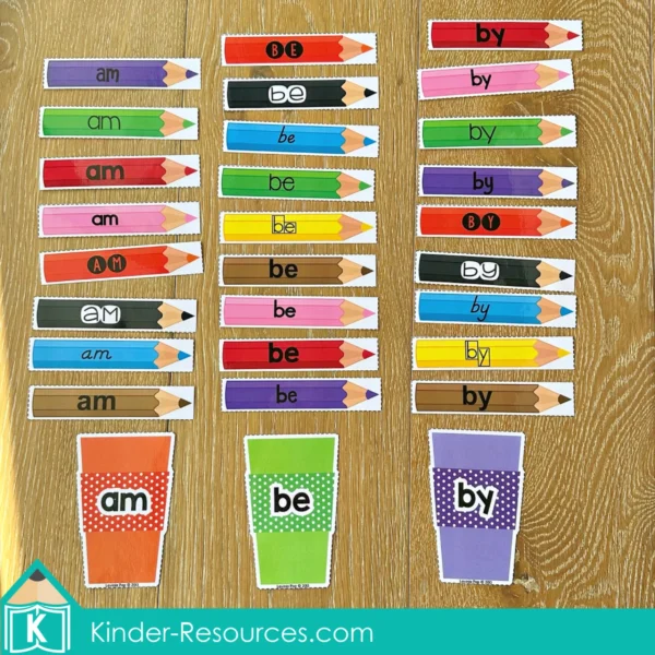 Sight Word Sorting Activity | Colored Pencils