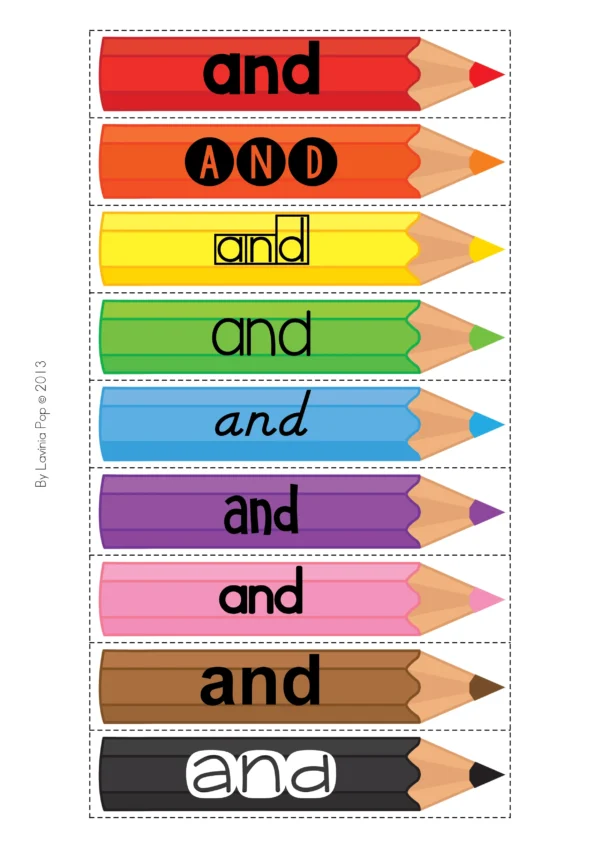 Sight Word Sorting Activity | Colored Pencils