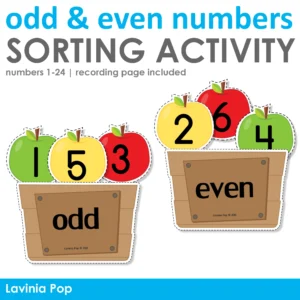 Apple Odd and Even Sorting Activity for Kindergarten