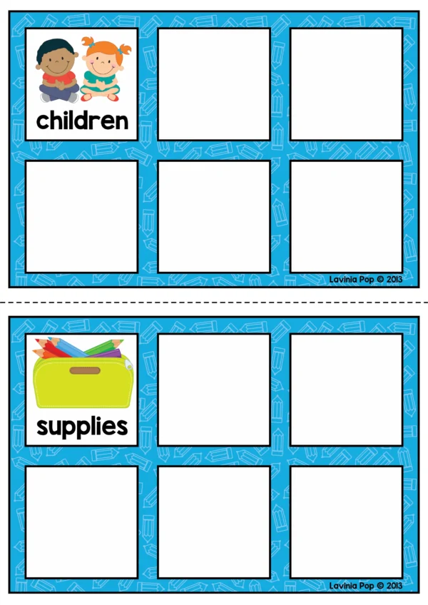 School Themed Sorting Activity for Kindergarten | Math Center