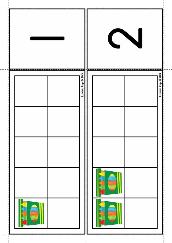 Crayon Box Ten Frame Match Printable Activity | Numbers 1-10