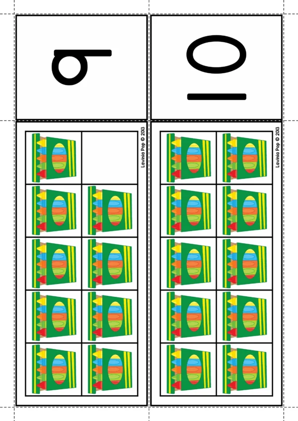 Crayon Box Ten Frame Match Printable Activity | Numbers 1-10