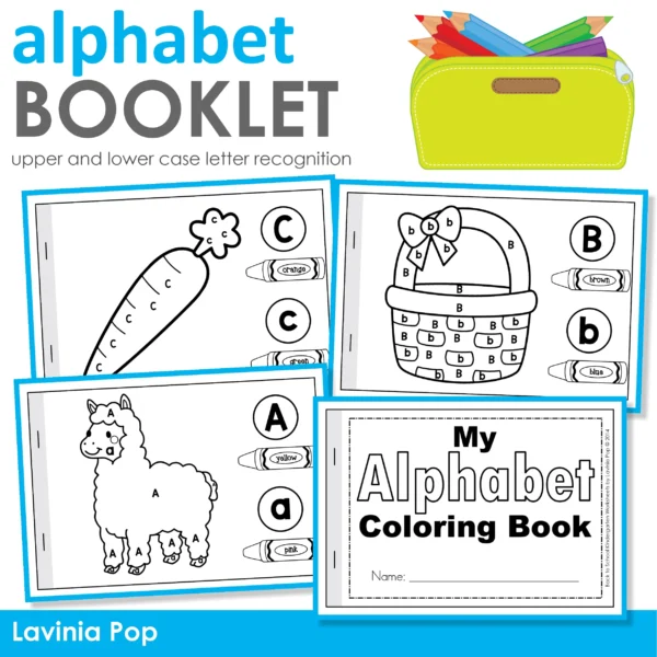 Alphabet Coloring Book | Upper and Lower Case Letter Recognition