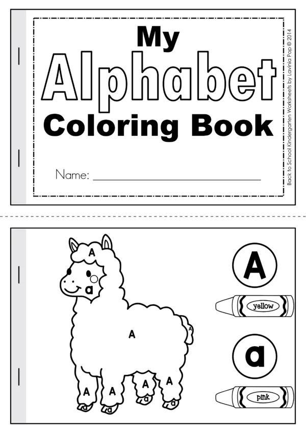 Alphabet Coloring Book | Upper and Lower Case Letter Recognition