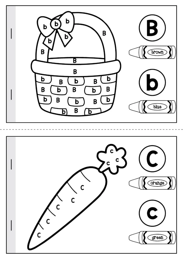 Alphabet Coloring Book | Upper and Lower Case Letter Recognition