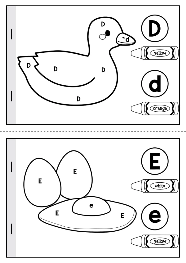 Alphabet Coloring Book | Upper and Lower Case Letter Recognition