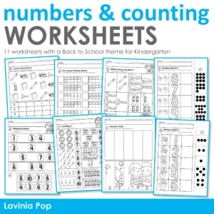 Numbers and Counting Worksheets for Kindergarten | Back to School