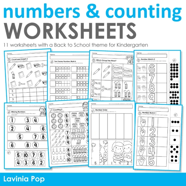 Numbers and Counting Worksheets for Kindergarten | Back to School