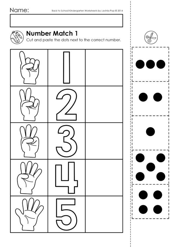 Numbers and Counting Worksheets for Kindergarten | Back to School