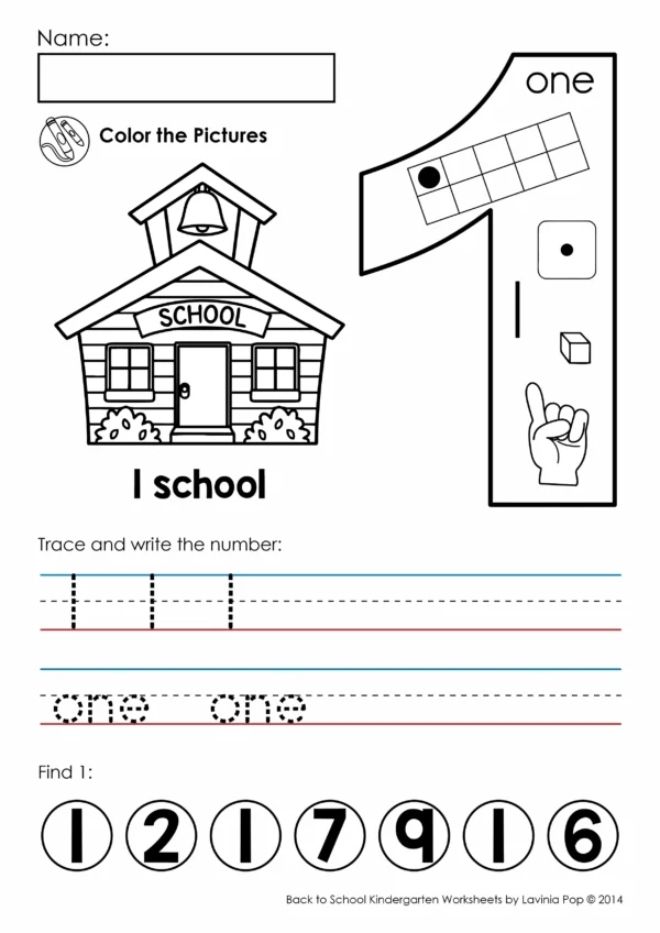 Numbers Sense Practice Pages 1-10 | Kindergarten Worksheets