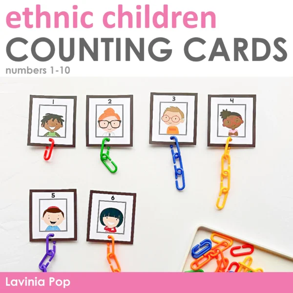 Counting Activity: Ethnic Children | Numbers 1-10 Printable Activity for Preschool and Kindergarten