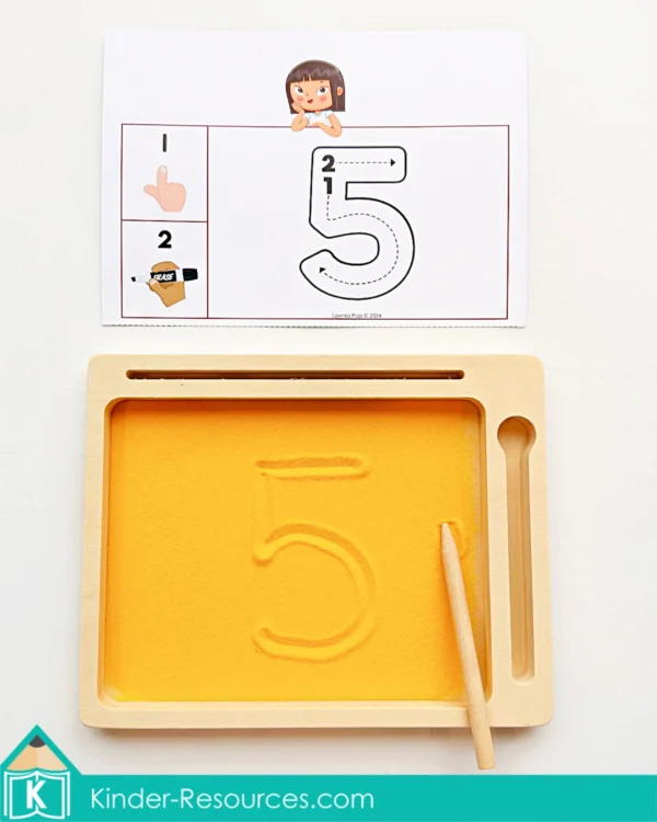 Number Tracing Cards: Kids with Numbers 1-10 | Printable Cards for Preschool