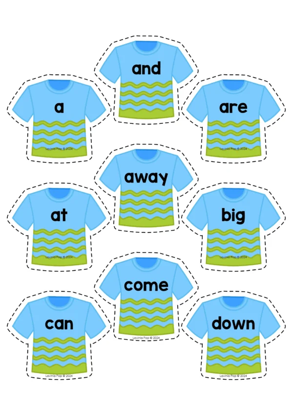 Sight Word Laundry Spelling Center Activity | Printable for Preschool and Kindergarten