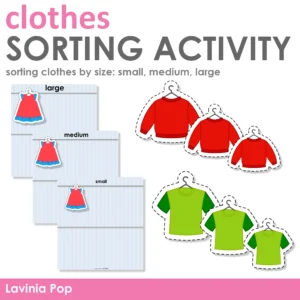 Sorting Clothes by Size Activity: Small, Medium, Large