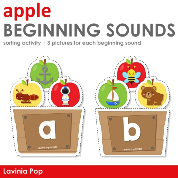 Beginning Sounds Activity | Apples to Crate