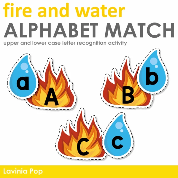 Alphabet Match | Firefighter Community Helper Fire and Water