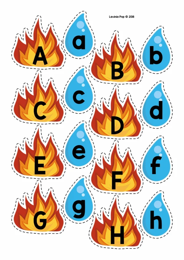 Alphabet Match | Firefighter Community Helper Fire and Water