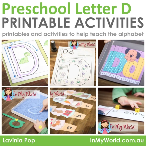 FREE Preschool Letter D Printable Worksheets and Activities