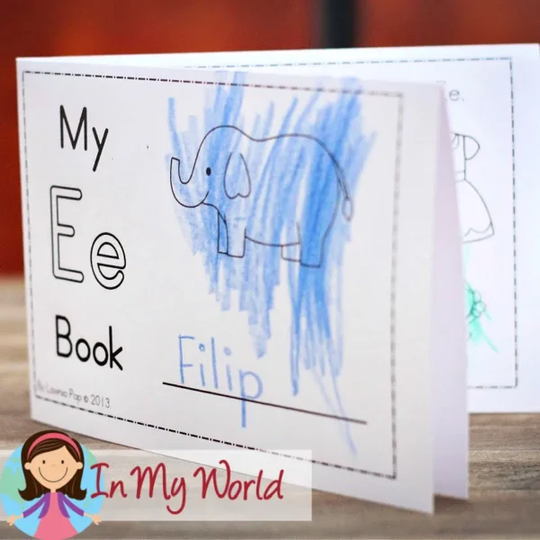 Preschool Letter of the Week E Alphabet Printables. Foldable Activity Booklet