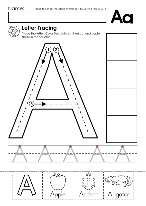 Alphabet Tracing Practice Worksheets | Upper and Lower Case Letters