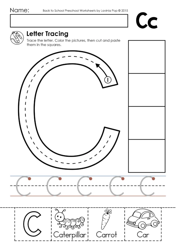 Alphabet Tracing Practice Worksheets | Upper and Lower Case Letters