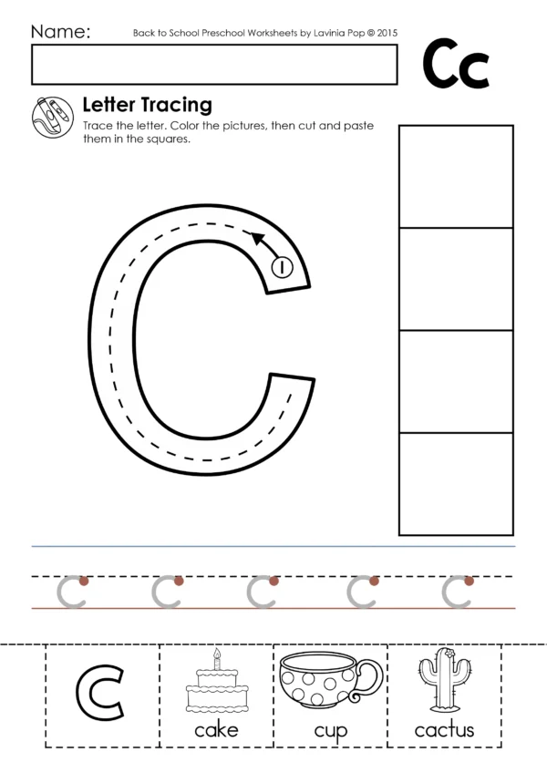 Alphabet Tracing Practice Worksheets | Upper and Lower Case Letters