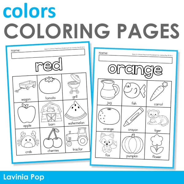 Colors Coloring Pages | Preschool & Kindergarten